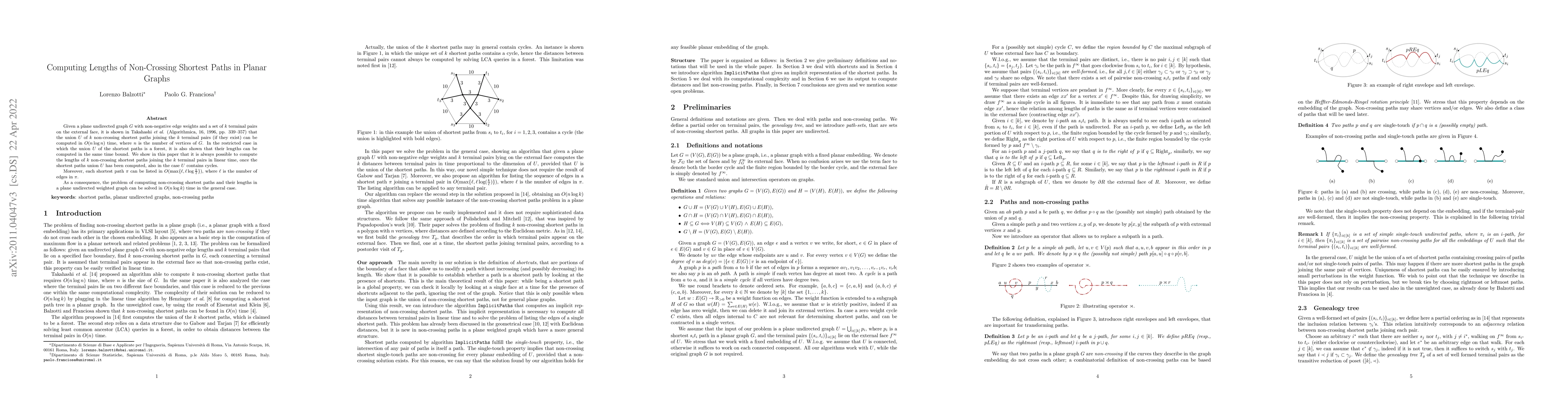 Thumbnail for Computing Lengths of Non-Crossing Shortest Paths in Planar Graphs