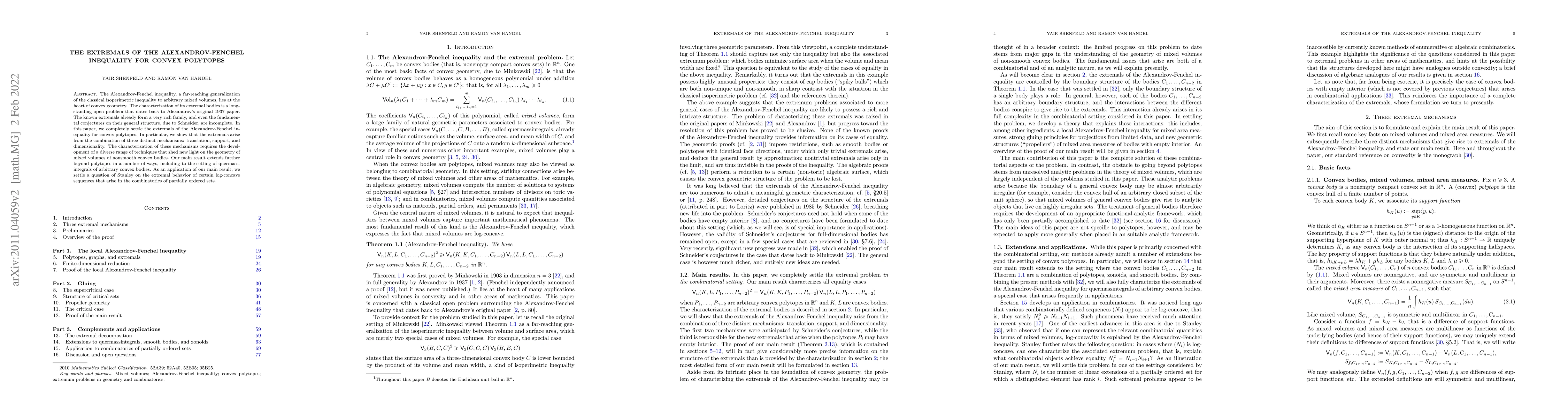 Thumbnail for The Extremals of the Alexandrov-Fenchel Inequality for Convex Polytopes