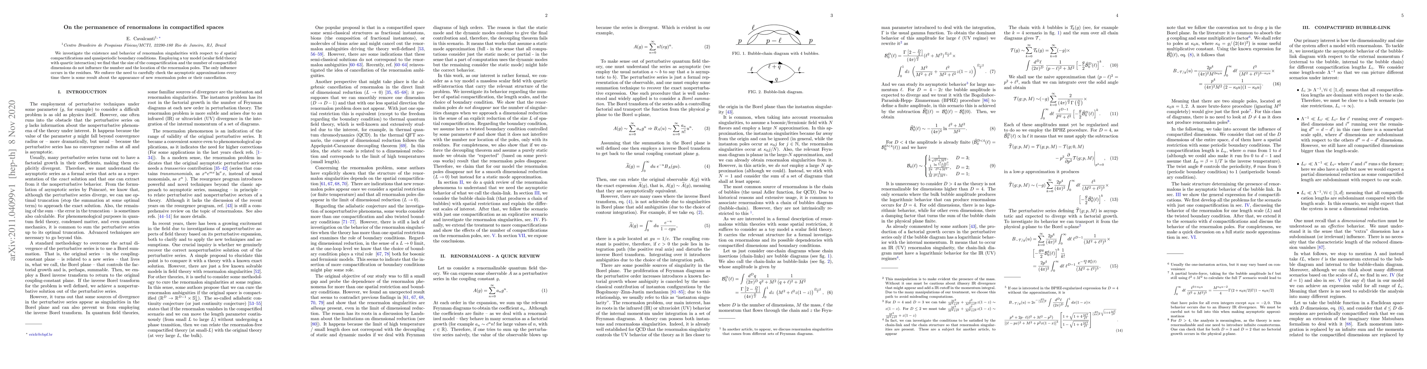 Thumbnail for On the permanence of renormalons in compactified spaces