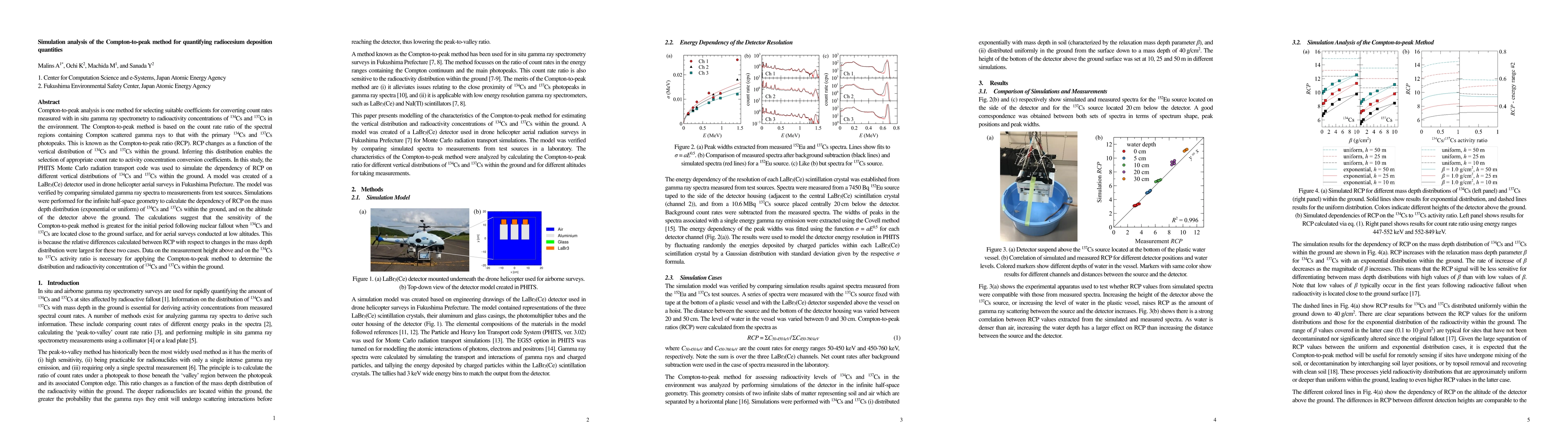 Thumbnail for Simulation analysis of the Compton-to-peak method for quantifying
  radiocesium deposition quantities