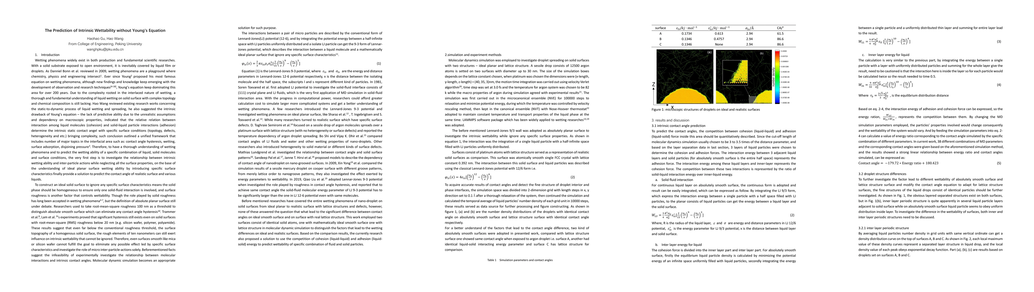 Thumbnail for The Prediction of Intrinsic Wettability without Young's Equation