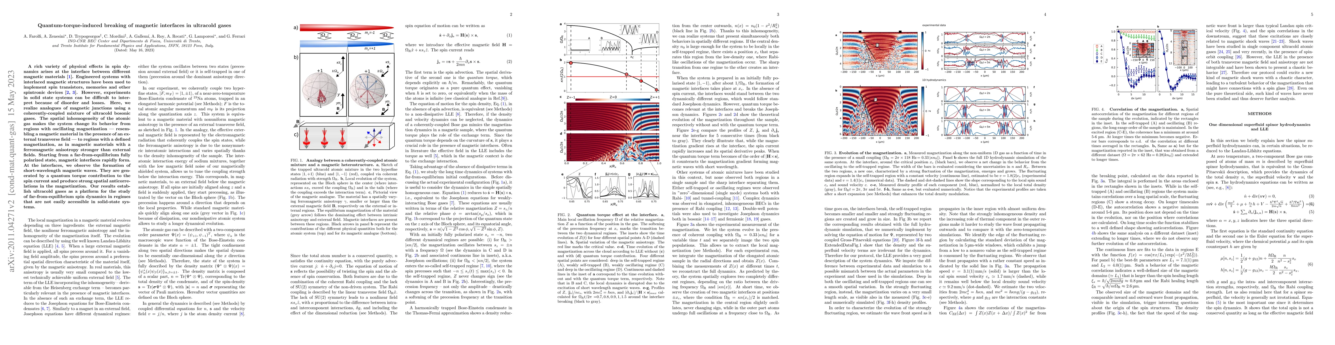 Thumbnail for Quantum-torque-induced breaking of magnetic interfaces in ultracold
  gases