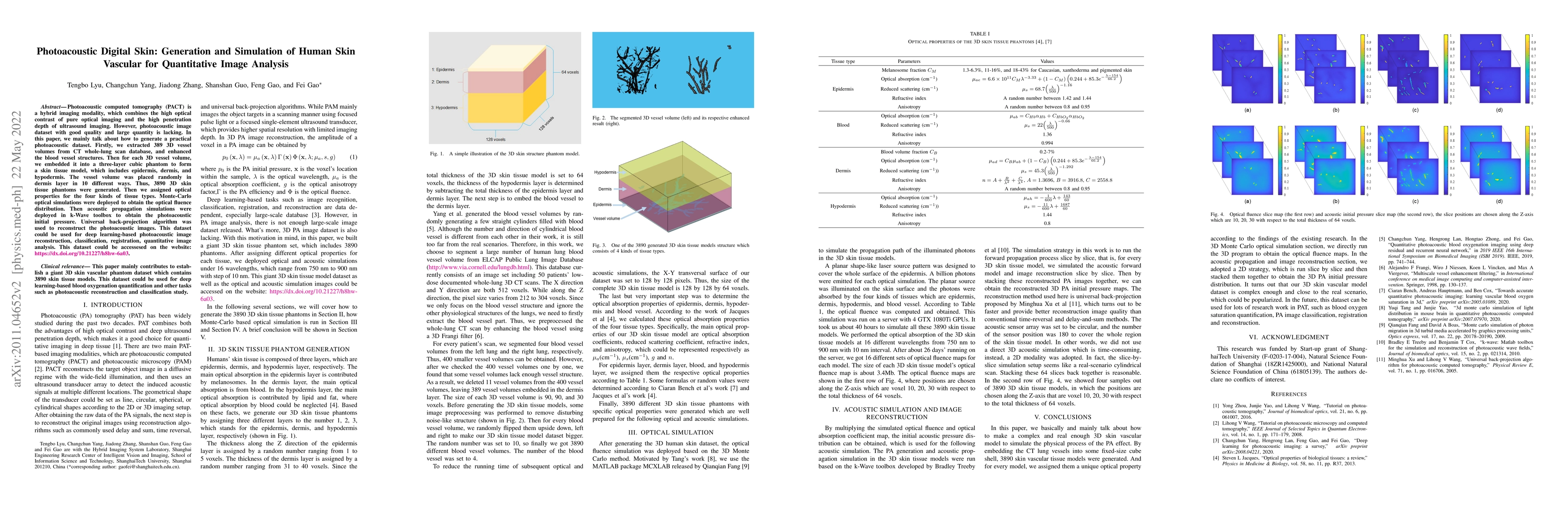 Thumbnail for Photoacoustic Digital Skin: Generation and Simulation of Human Skin
  Vascular for Quantitative Image Analysis