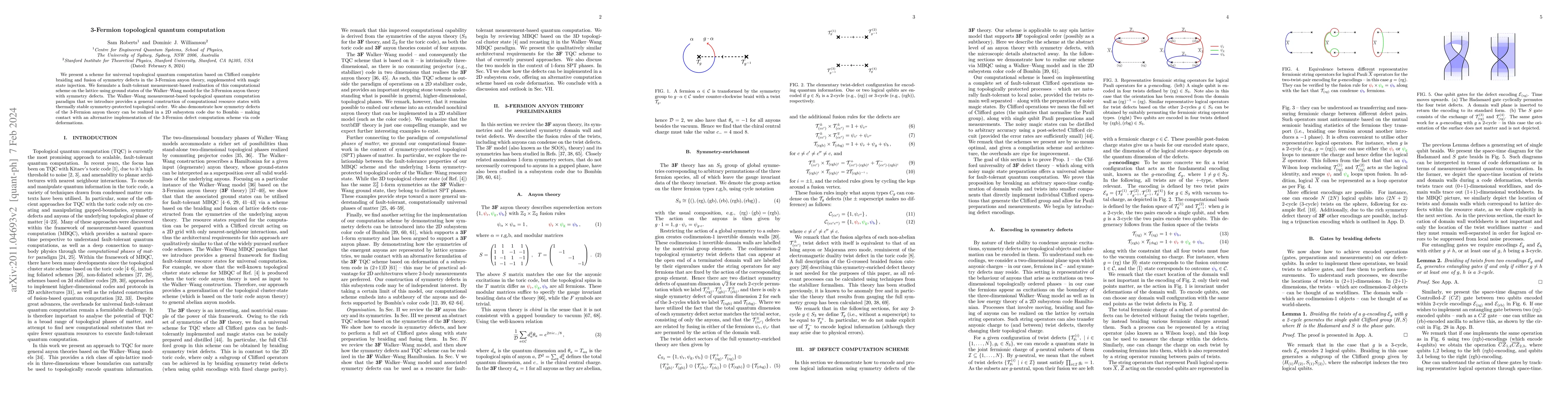 Thumbnail for 3-Fermion topological quantum computation