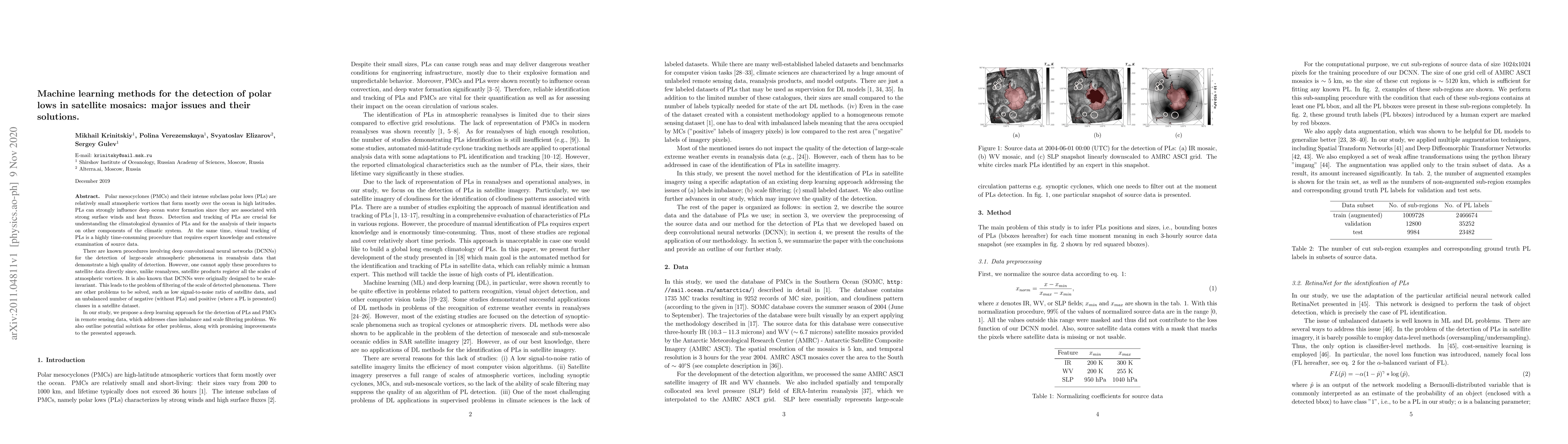 Thumbnail for Machine learning methods for the detection of polar lows in satellite
  mosaics: major issues and their solutions
