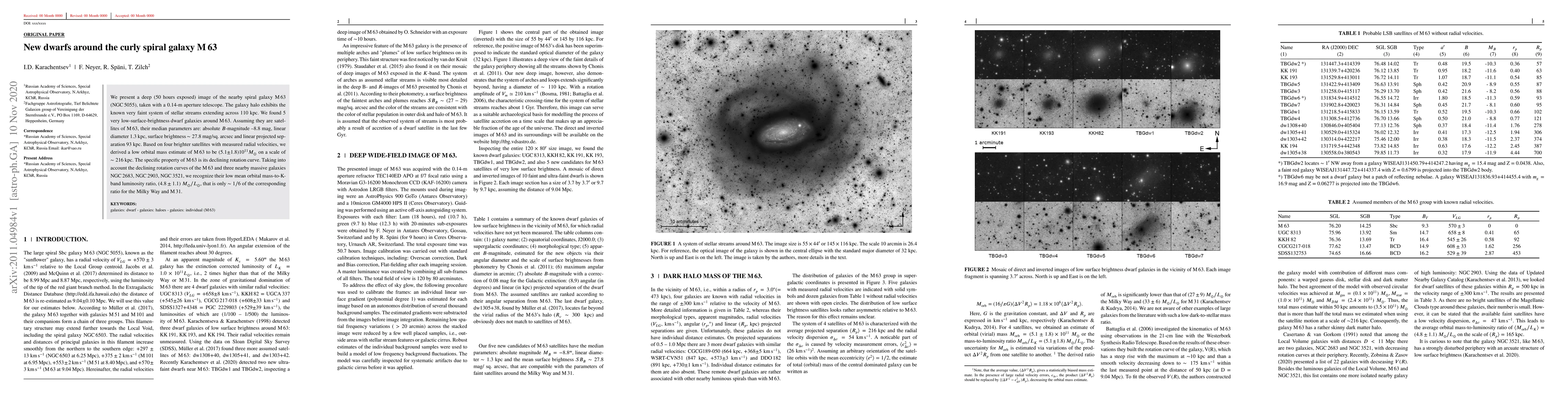 Thumbnail for New dwarfs around the curly spiral galaxy M63