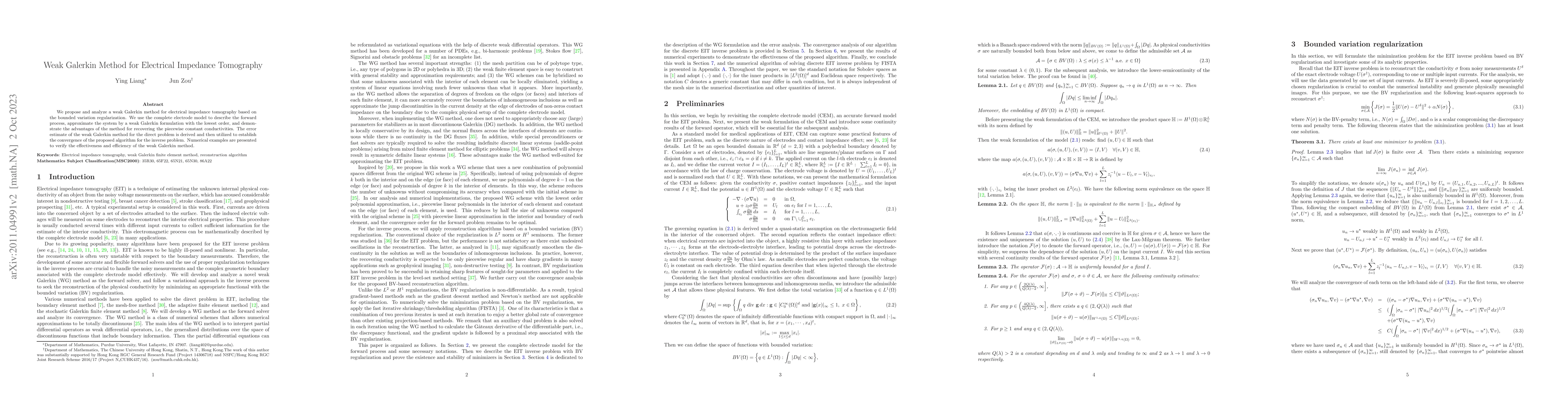 Thumbnail for Weak Galerkin Method for Electrical Impedance Tomography