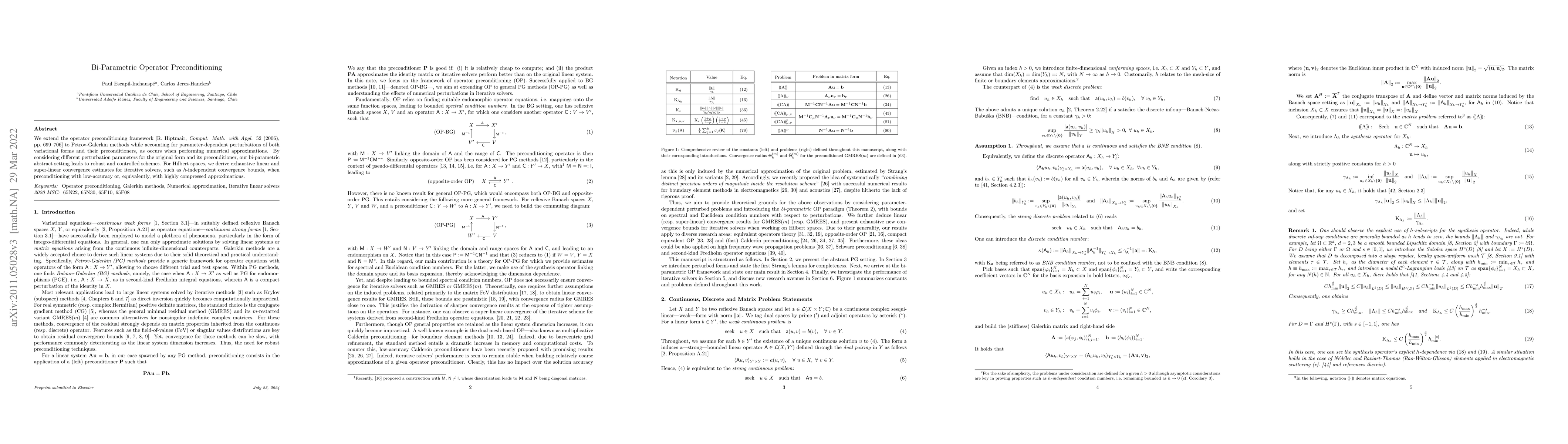 Thumbnail for Bi-Parametric Operator Preconditioning