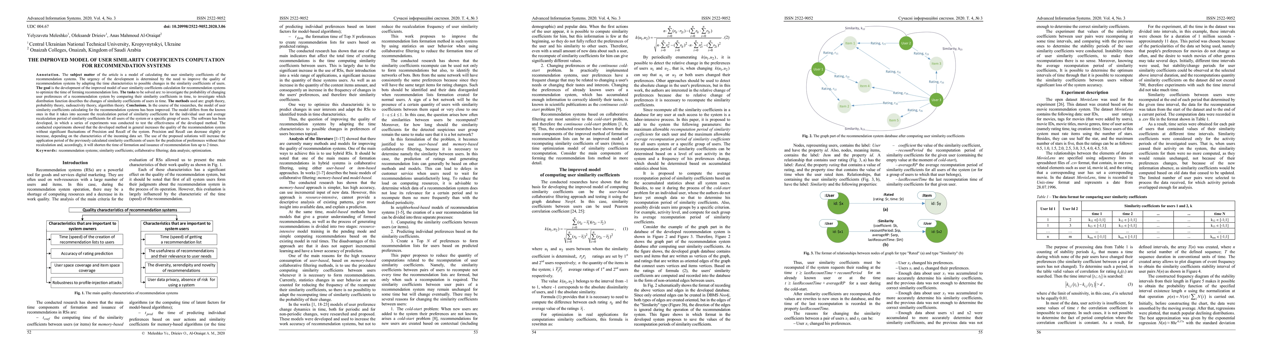 Thumbnail for The improved model of user similarity coefficients computation For
  recommendation systems