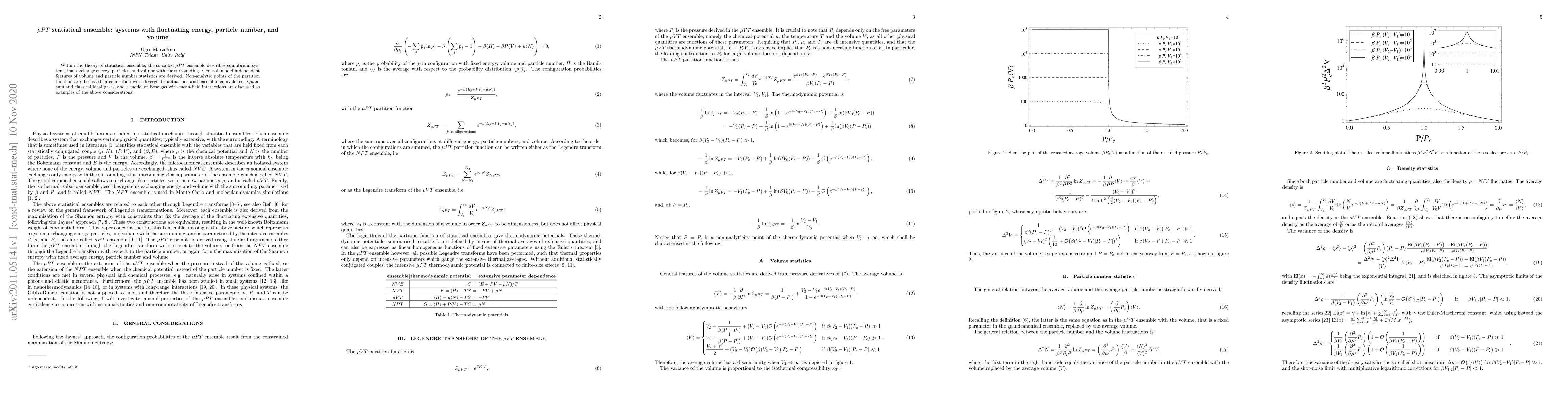 Thumbnail for $\mu PT$ statistical ensemble: systems with fluctuating energy, particle
  number, and volume