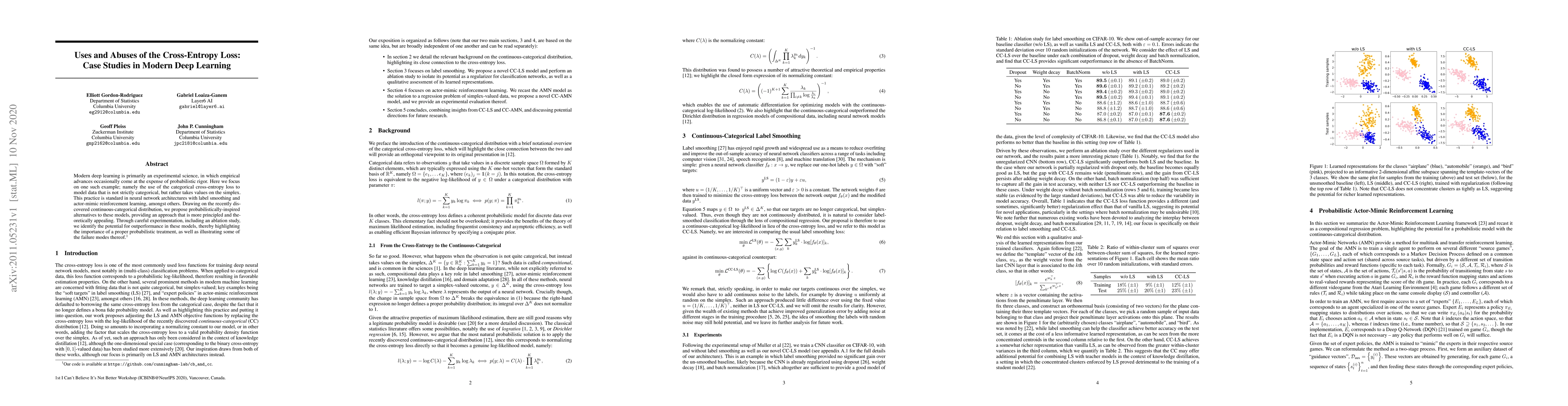 Thumbnail for Uses and Abuses of the Cross-Entropy Loss: Case Studies in Modern Deep
  Learning