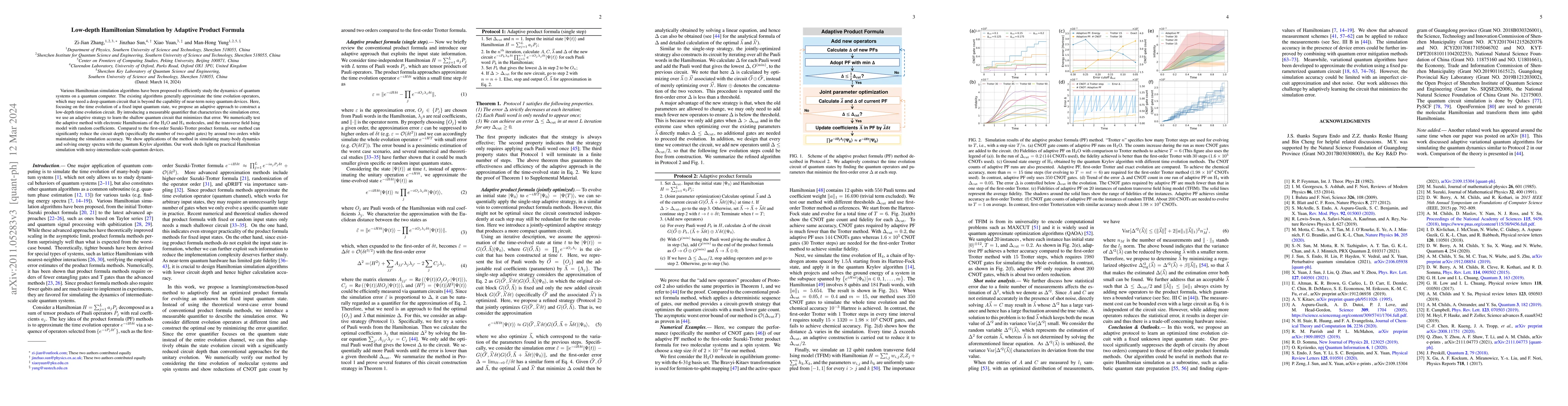 Thumbnail for Low-depth Hamiltonian Simulation by Adaptive Product Formula