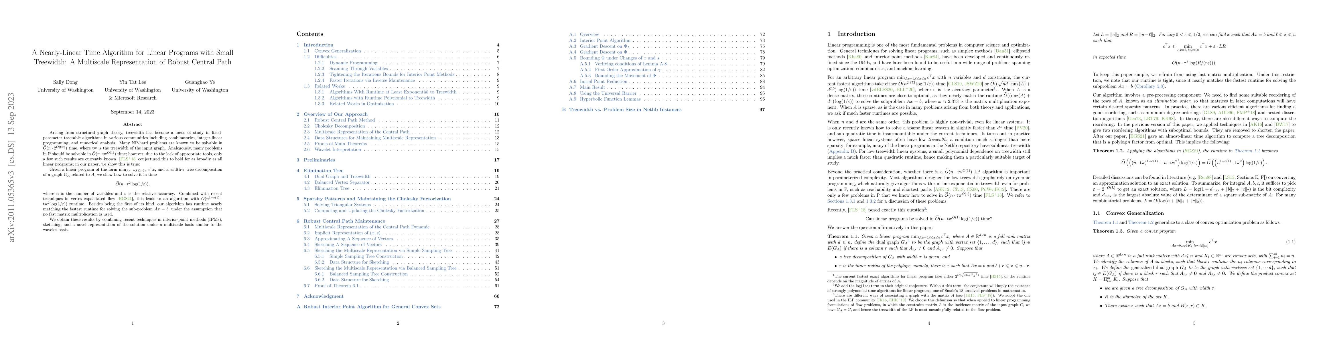 Thumbnail for A Nearly-Linear Time Algorithm for Linear Programs with Small Treewidth:
  A Multiscale Representation of Robust Central Path