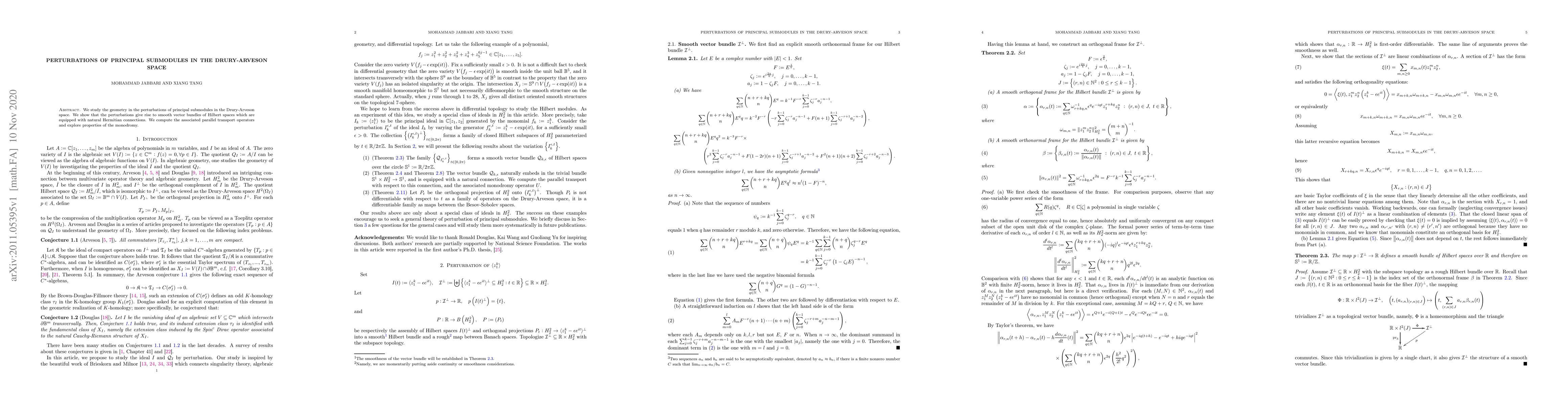 Thumbnail for Perturbations of principal submodules in the Drury-Arveson space