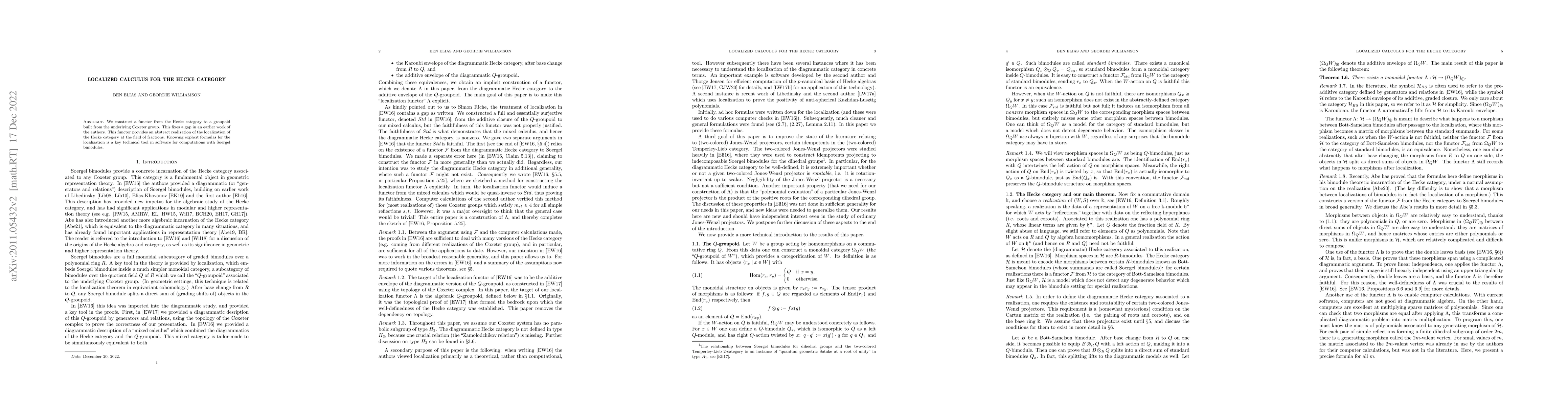 Thumbnail for Localized calculus for the Hecke category