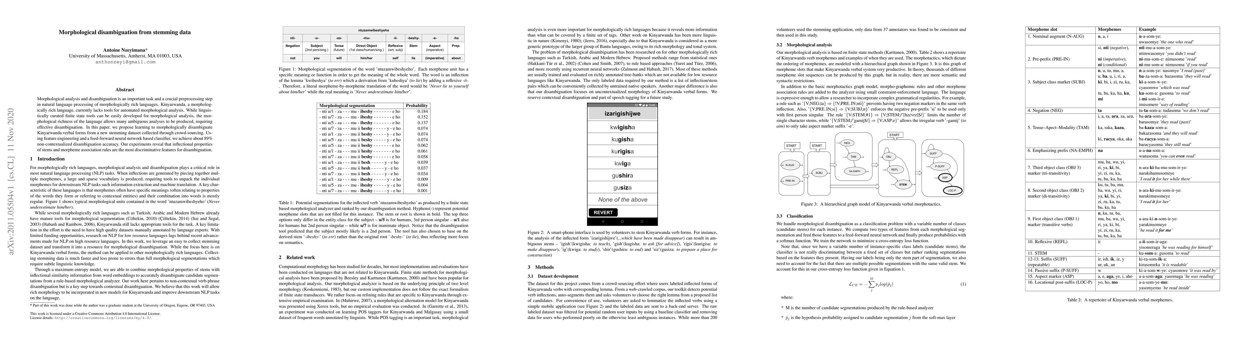 Thumbnail for Morphological Disambiguation from Stemming Data