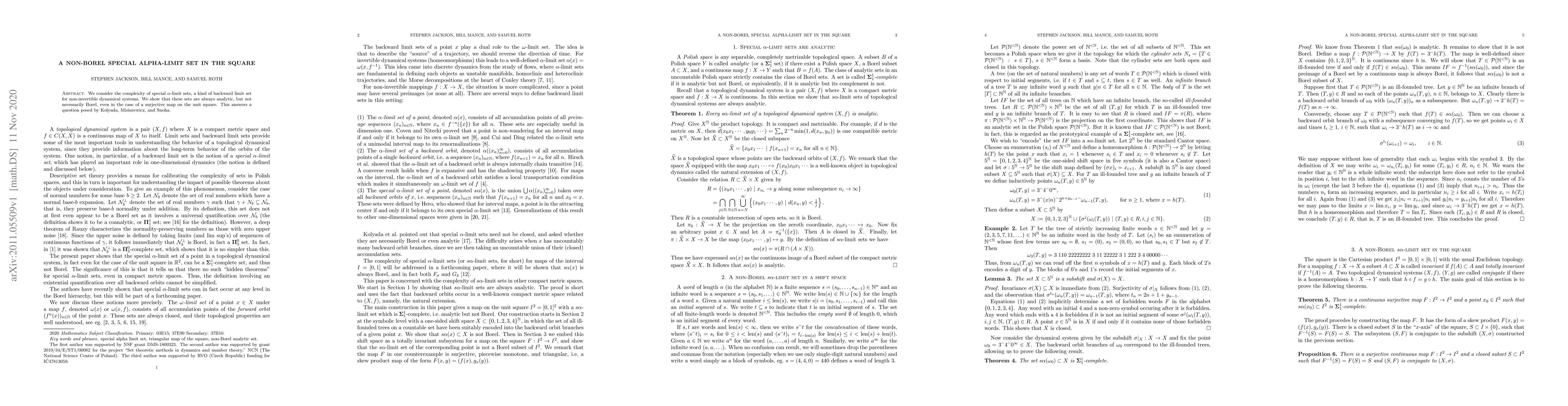 Thumbnail for A non-Borel special alpha-limit set in the square