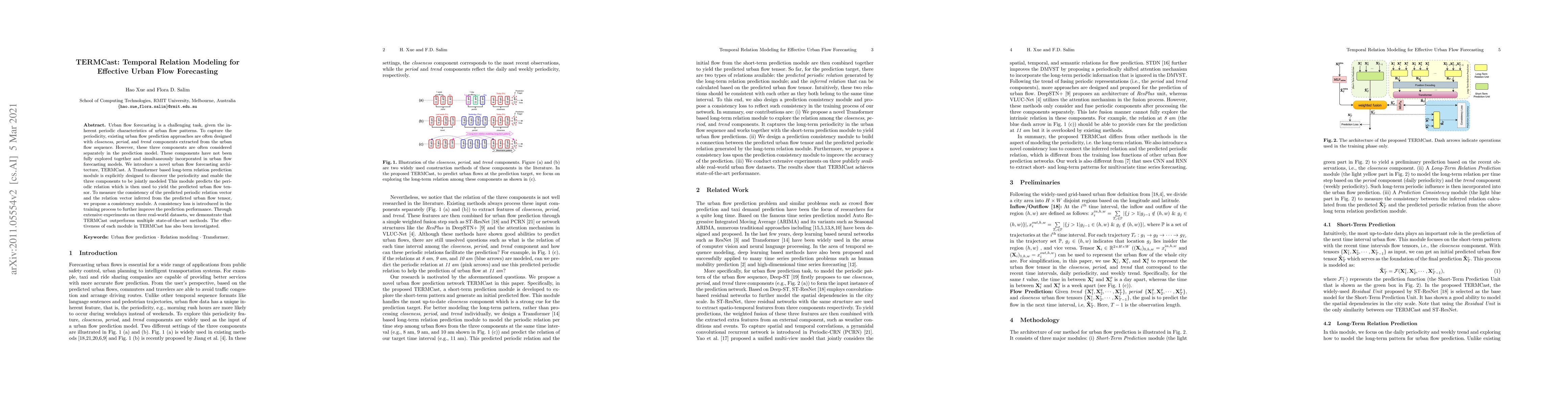 Thumbnail for TERMCast: Temporal Relation Modeling for Effective Urban Flow
  Forecasting