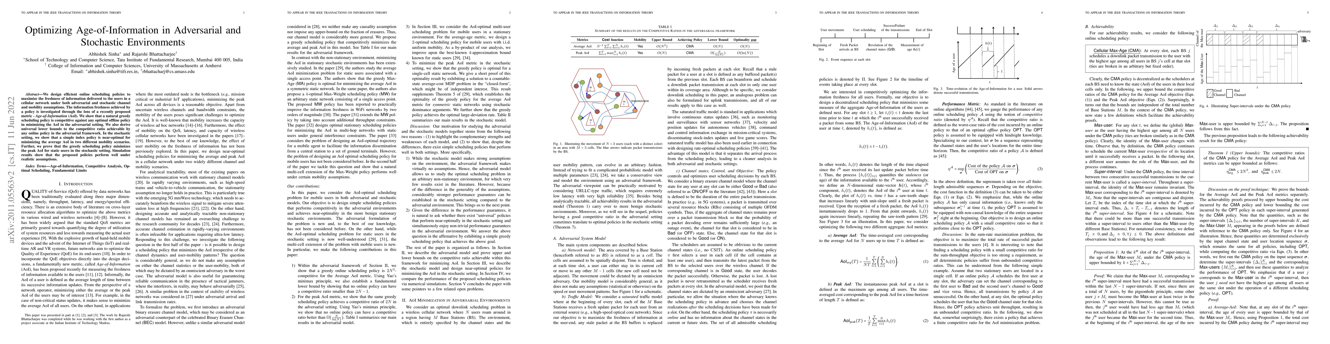 Thumbnail for Optimizing Age-of-Information in Adversarial and Stochastic Environments