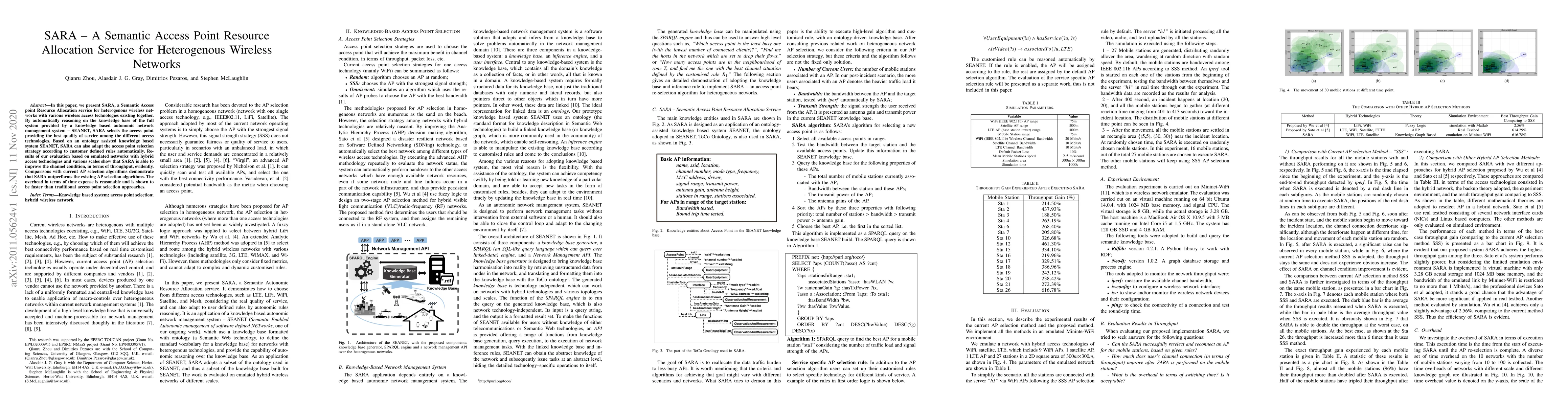 Thumbnail for SARA -- A Semantic Access Point Resource Allocation Service for
  Heterogenous Wireless Networks