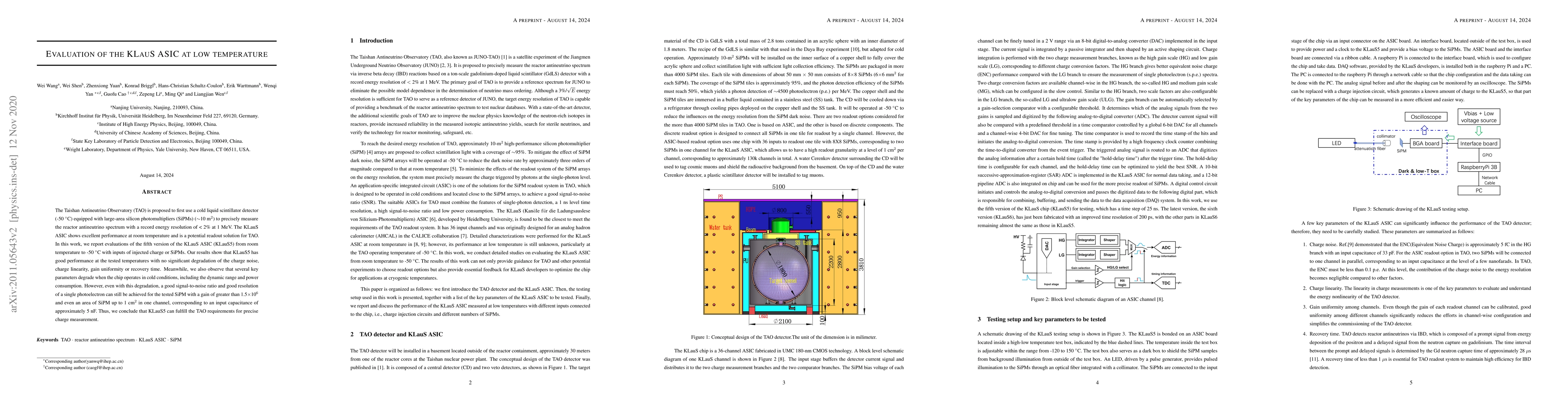 Thumbnail for Evaluation of the KLauS ASIC at low temperature