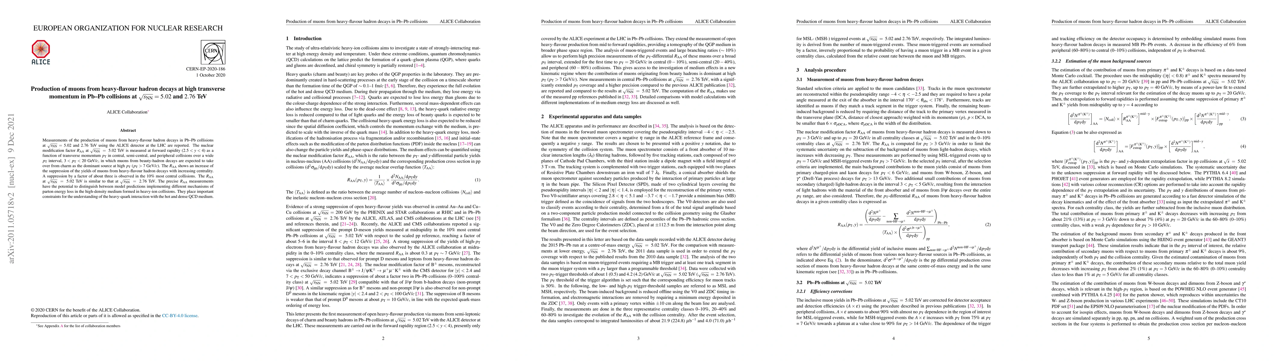 Thumbnail for Production of muons from heavy-flavour hadron decays at high transverse
  momentum in Pb-Pb collisions at $\sqrt{s_{\rm NN}}=5.02$ and 2.76 TeV