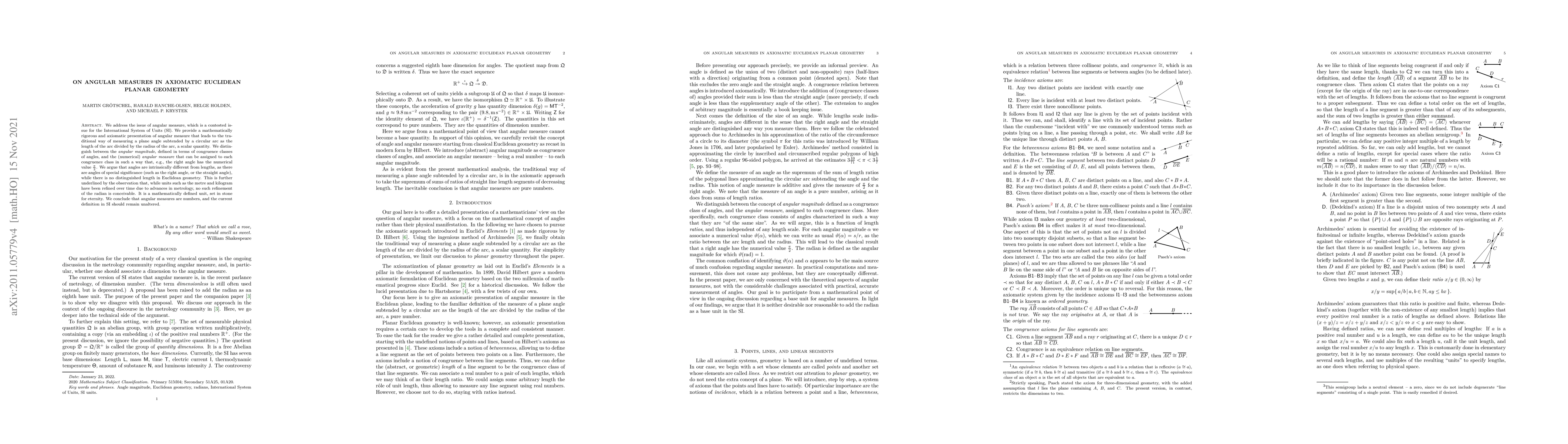 Thumbnail for On angular measures in axiomatic Euclidean planar geometry