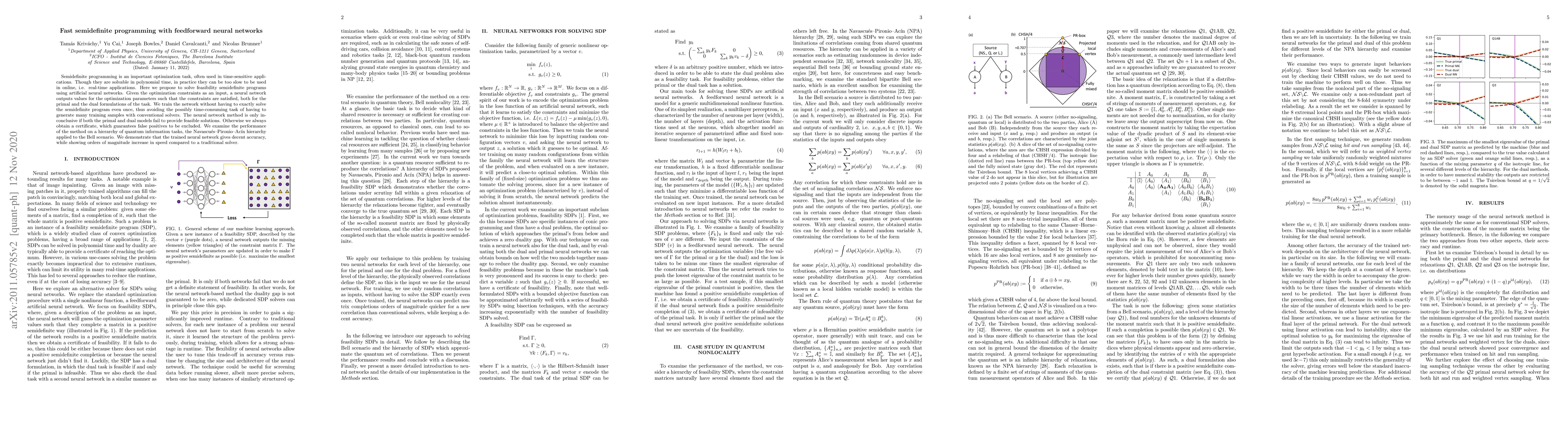 Thumbnail for Fast semidefinite programming with feedforward neural networks