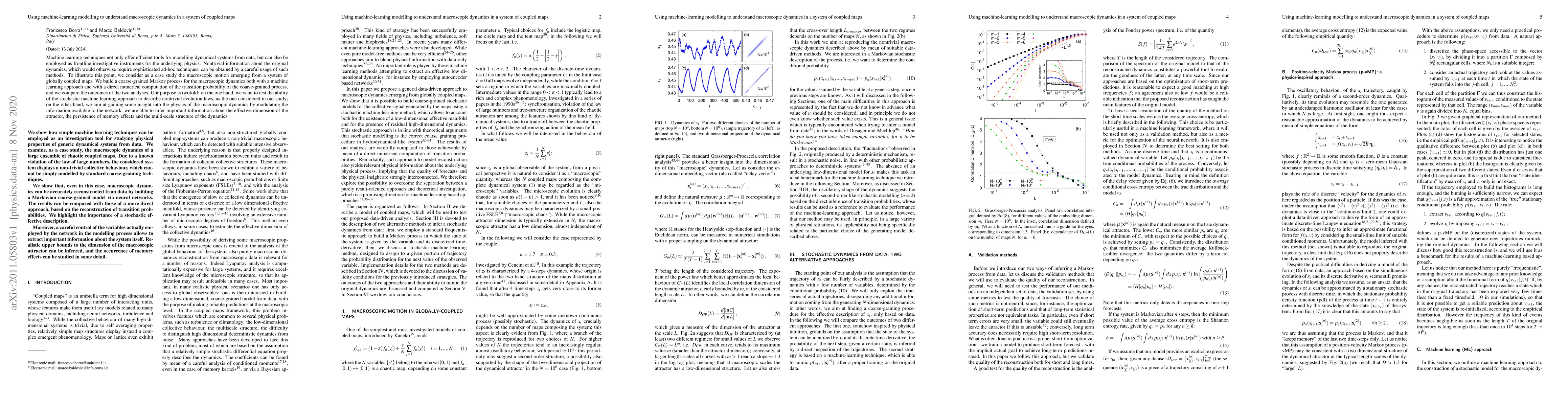 Thumbnail for Using machine-learning modelling to understand macroscopic dynamics in a
  system of coupled maps