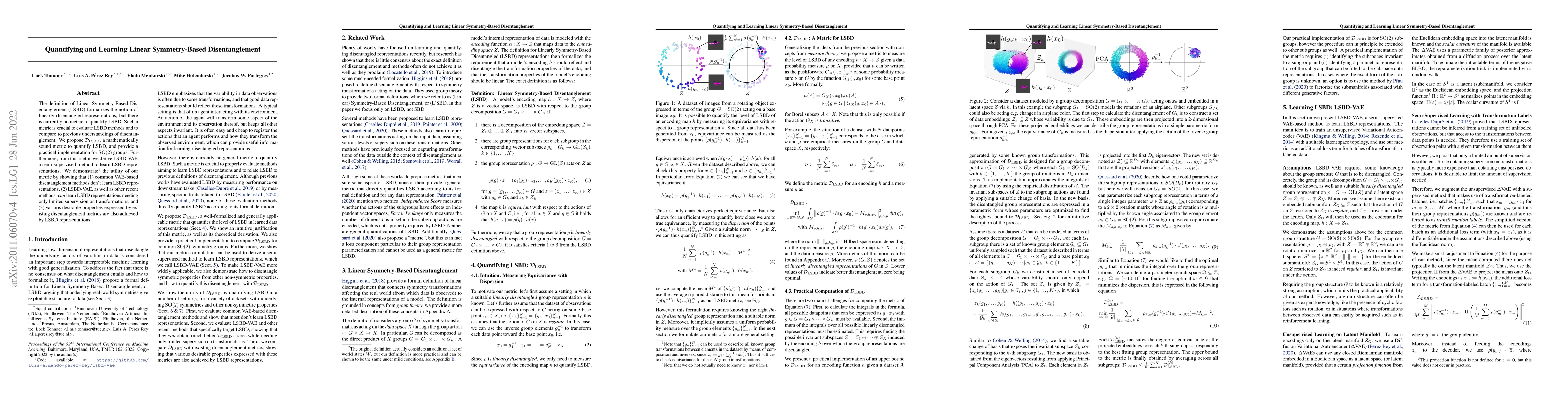 Thumbnail for Quantifying and Learning Linear Symmetry-Based Disentanglement