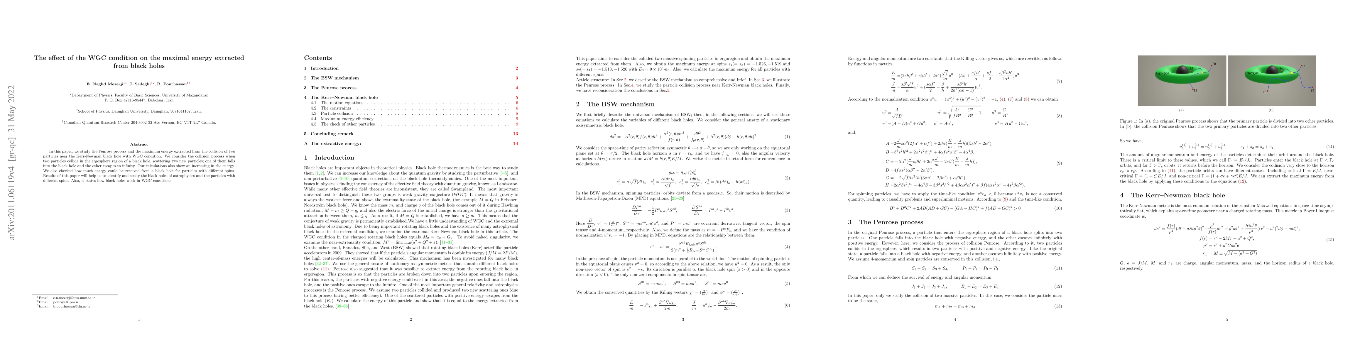 Thumbnail for The effect of the WGC condition on the maximal energy extracted from
  black holes