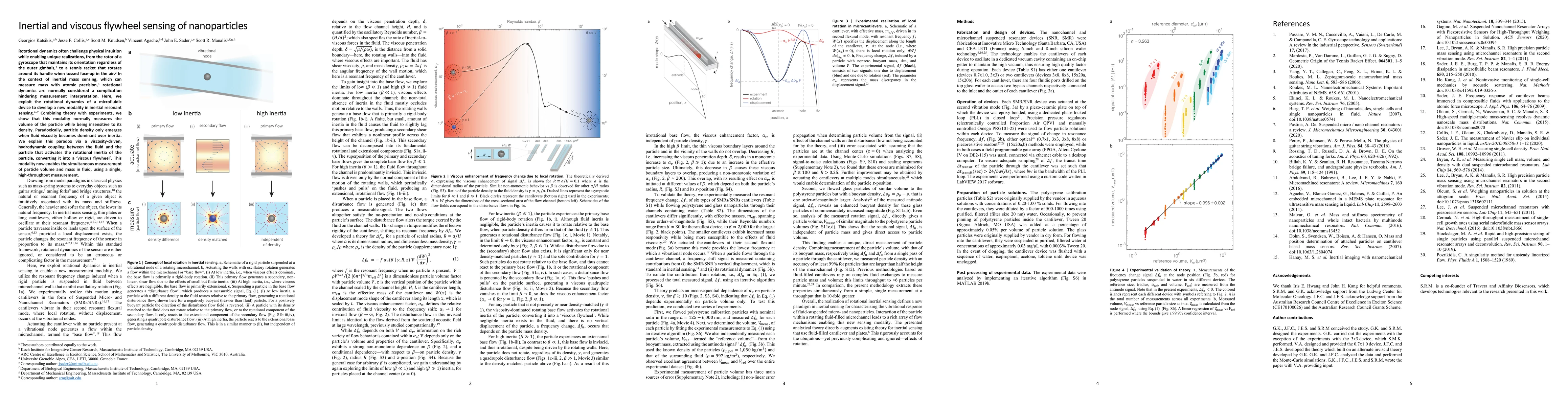 Thumbnail for Inertial and viscous flywheel sensing of nanoparticles