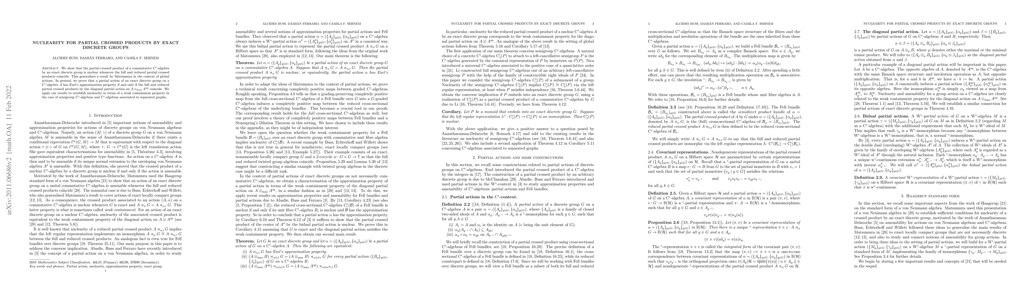 Thumbnail for Nuclearity for partial crossed products by exact discrete groups