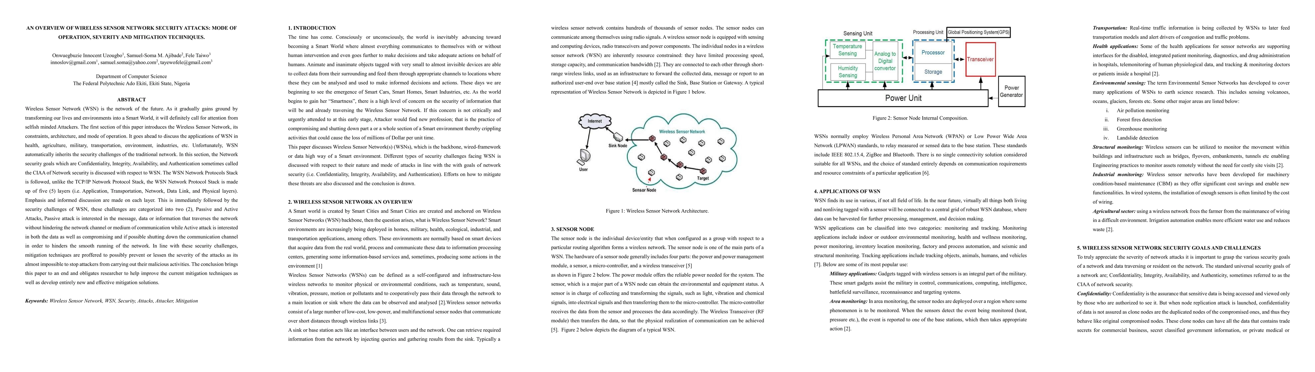 Thumbnail for An overview of wireless sensor network security attacks: Mode of
  operation, severity and mitigation techniques