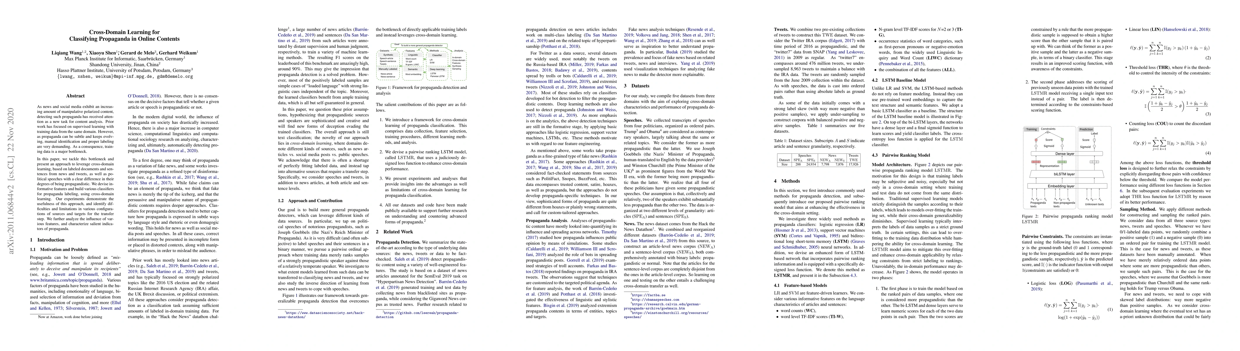 Thumbnail for Cross-Domain Learning for Classifying Propaganda in Online Contents