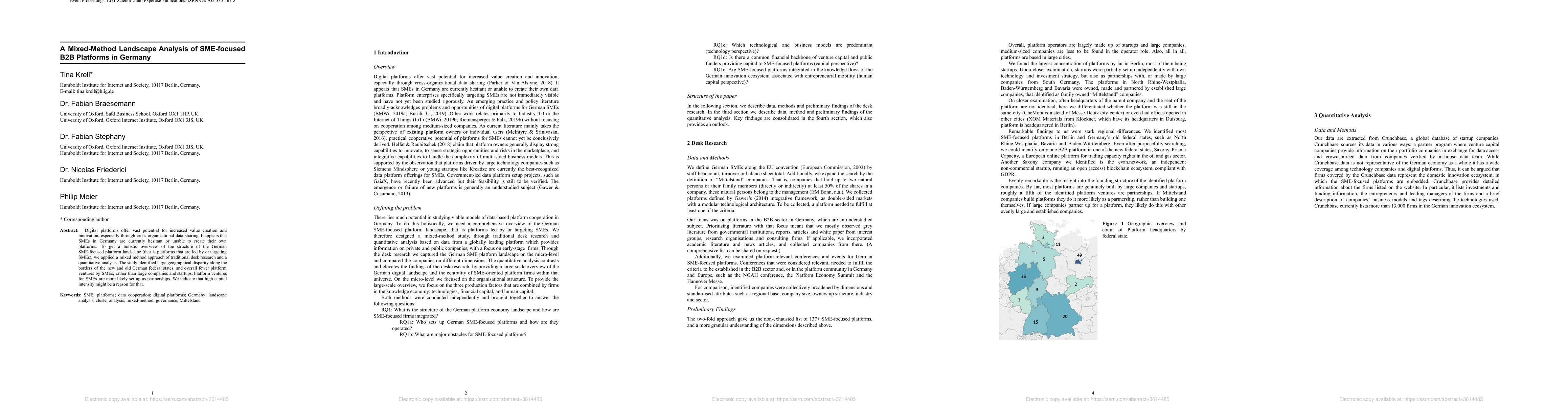 Thumbnail for A Mixed-Method Landscape Analysis of SME-focused B2B Platforms in
  Germany