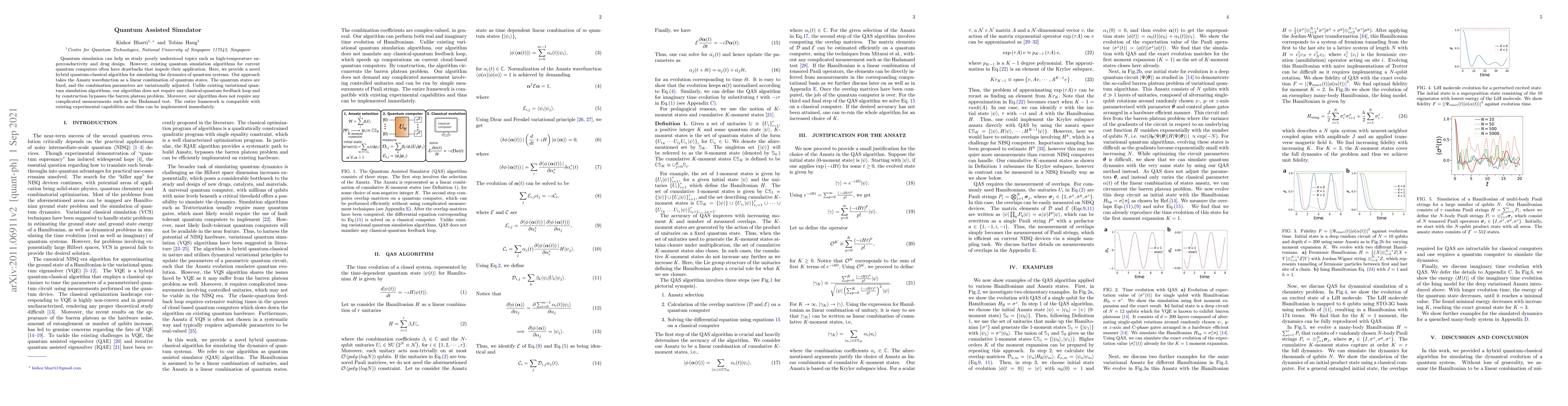 Thumbnail for Quantum Assisted Simulator