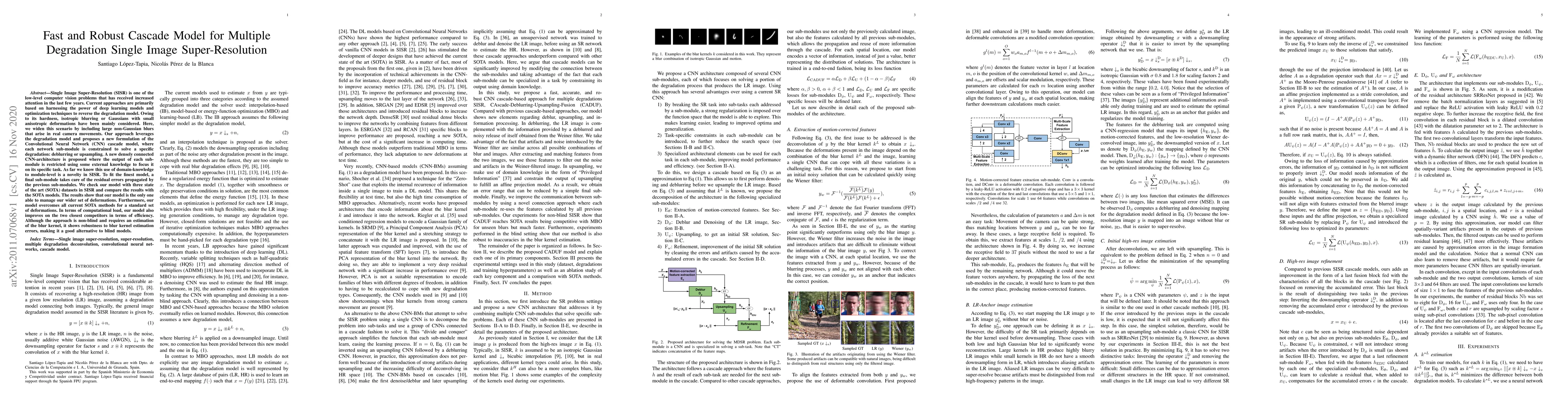 Thumbnail for Fast and Robust Cascade Model for Multiple Degradation Single Image
  Super-Resolution