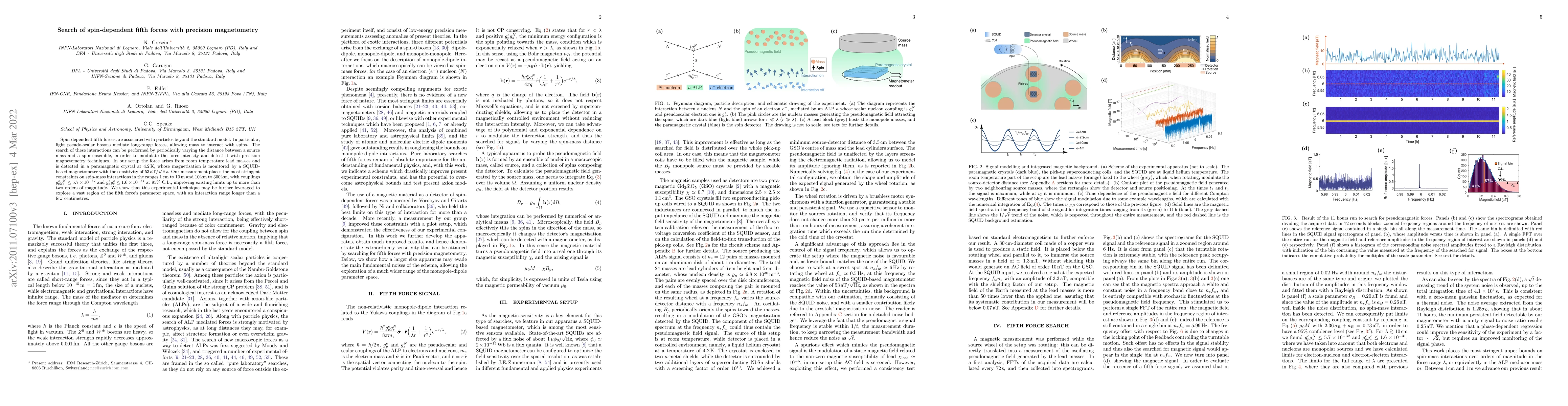 Thumbnail for Search of spin-dependent fifth forces with precision magnetometry