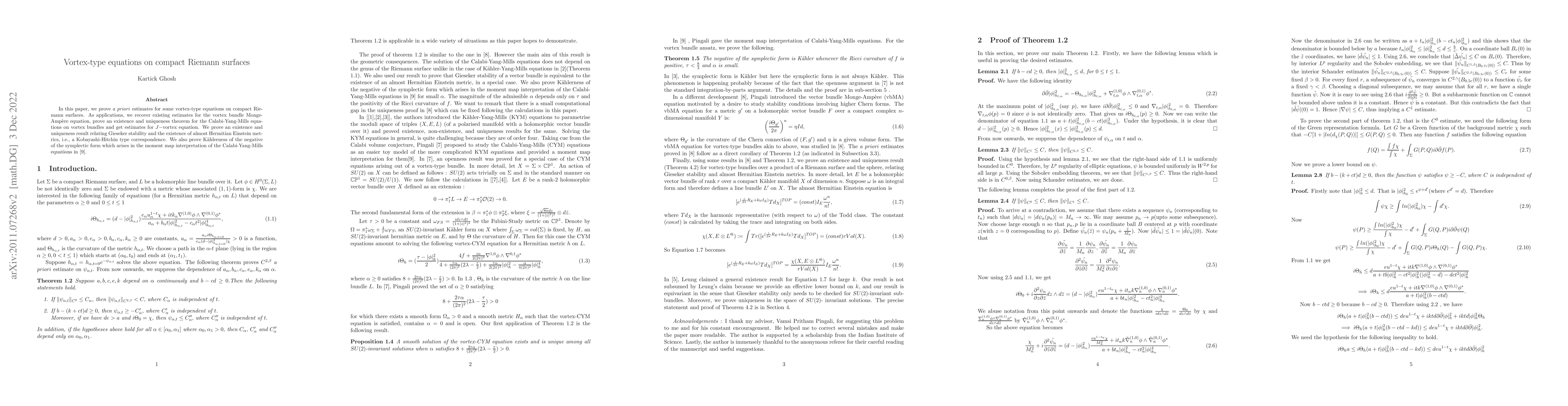 Thumbnail for Vortex-type equations on compact Riemann surfaces