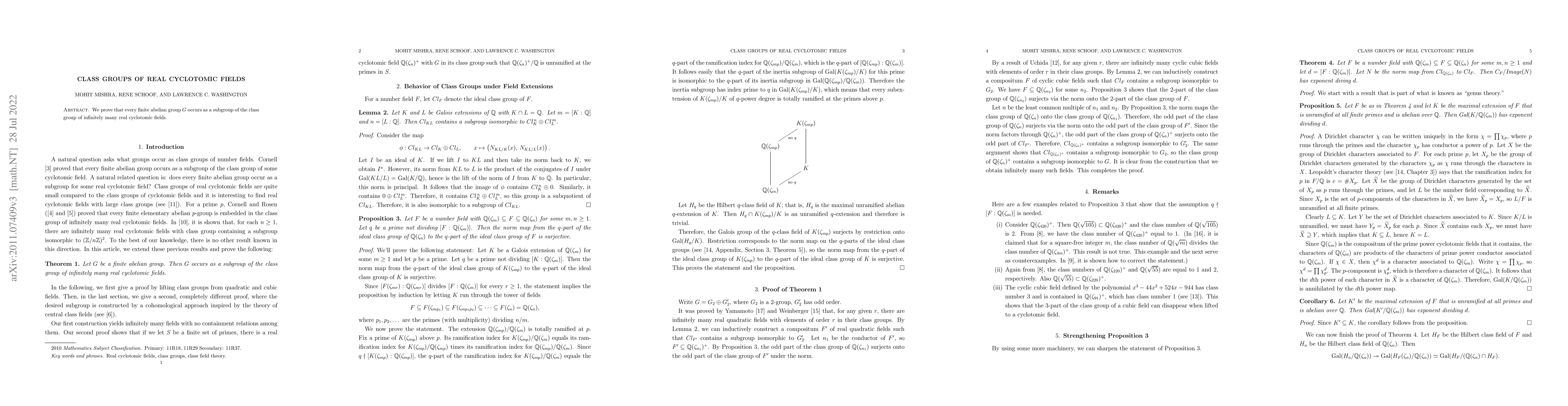 Thumbnail for Class groups of real cyclotomic fields