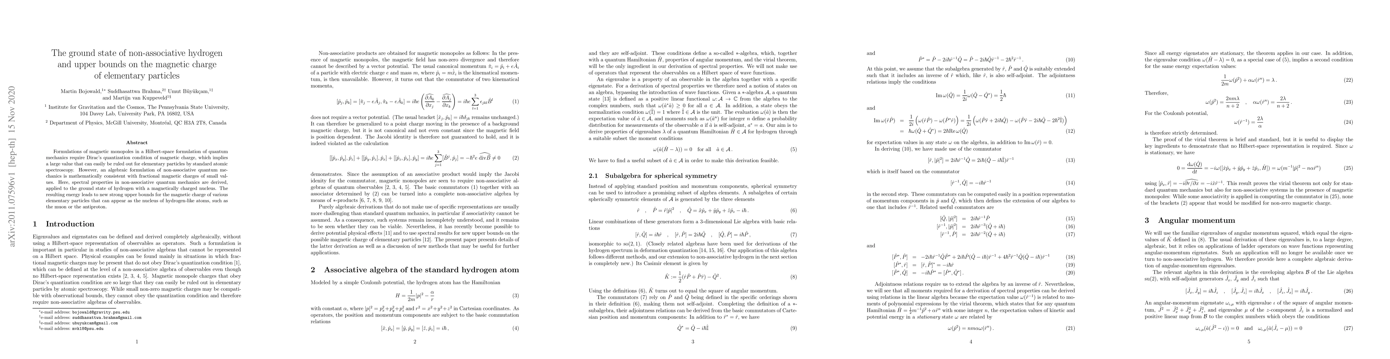 Thumbnail for The ground state of non-associative hydrogen and upper bounds on the
  magnetic charge of elementary particles
