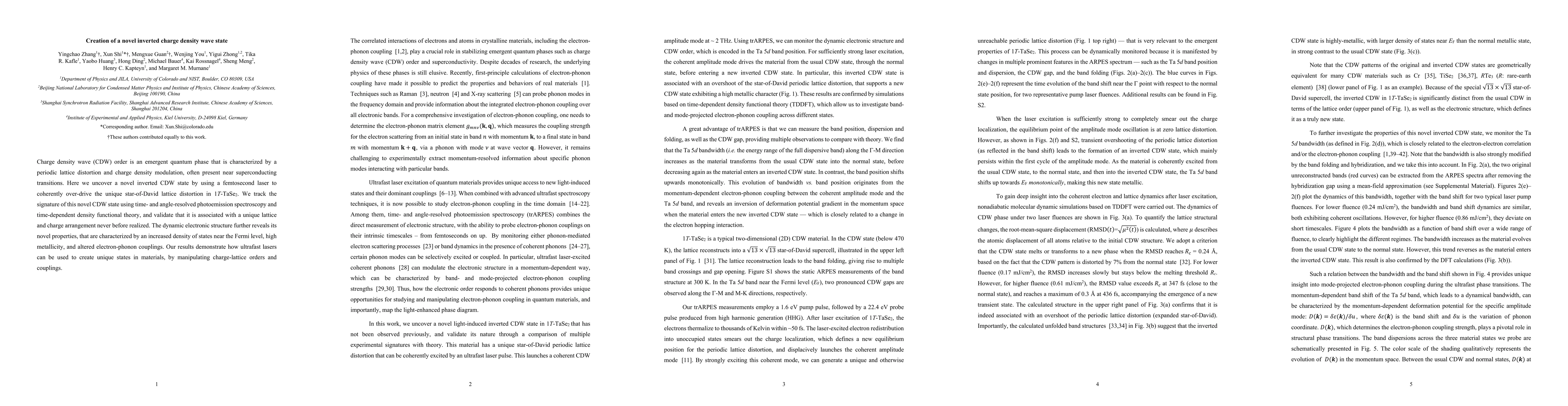 Thumbnail for Creation of a novel inverted charge density wave state