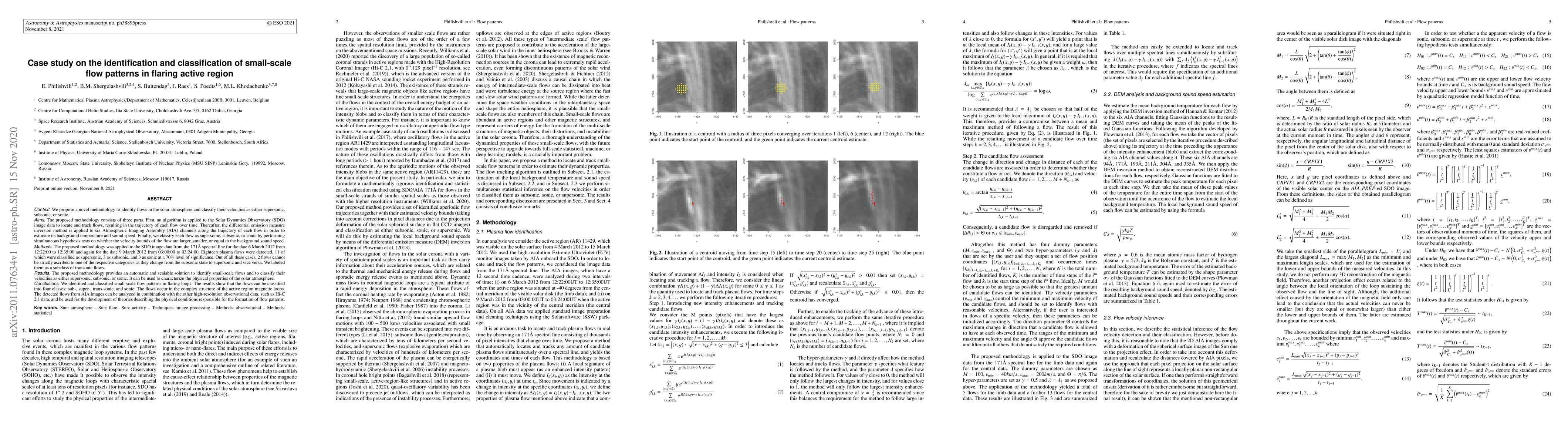 Thumbnail for Case study on the identification and classification of small-scale flow
  patterns in flaring active region