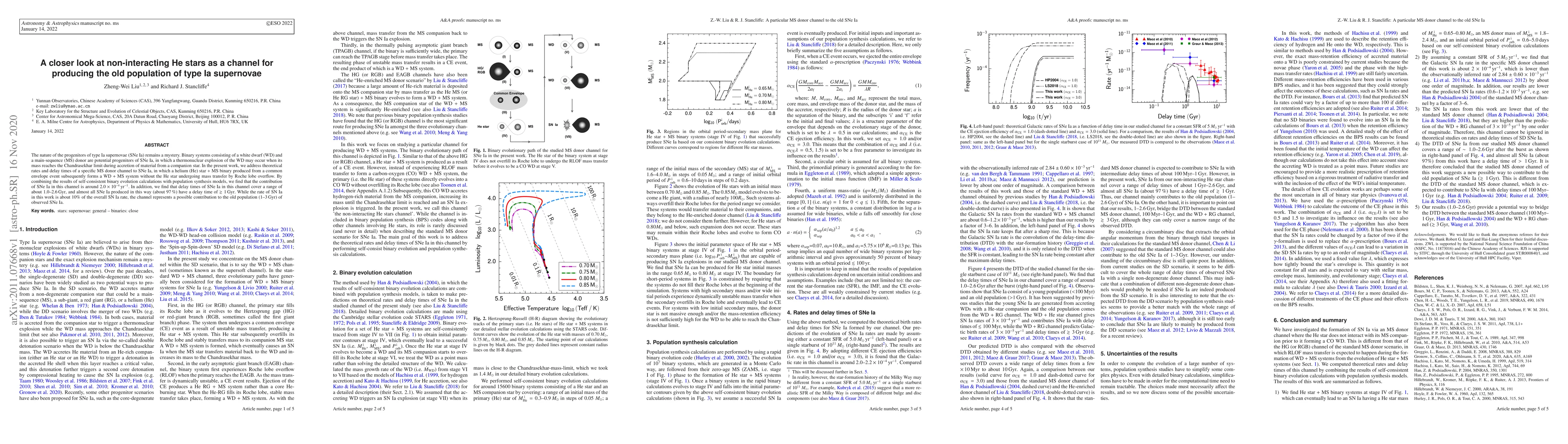 Thumbnail for A closer look at non-interacting He stars as a channel for producing the
  old population of Type Ia supernovae