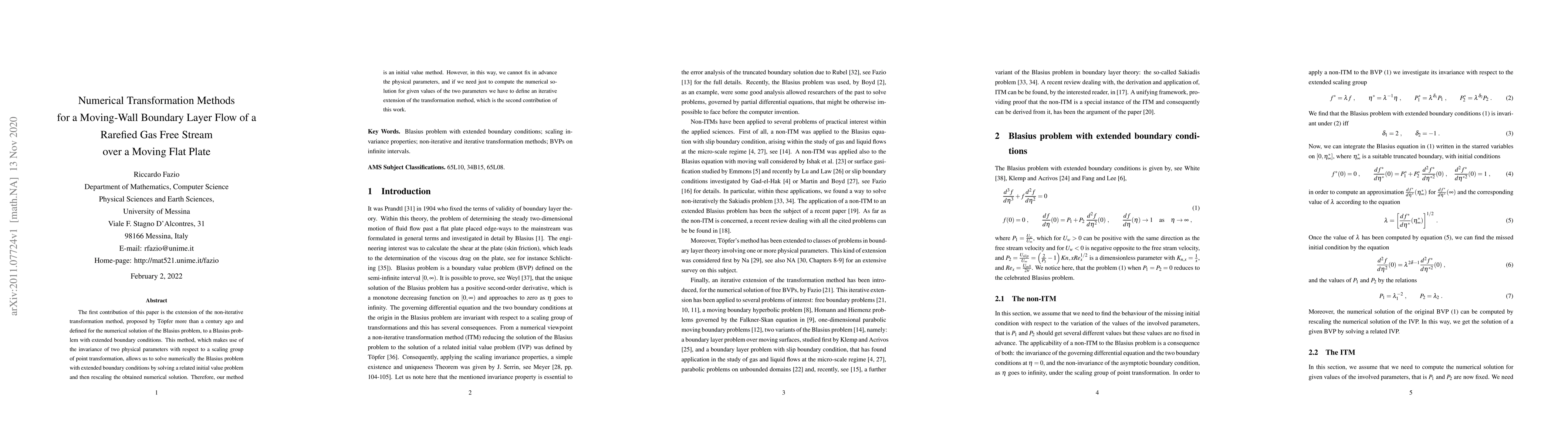Thumbnail for Numerical Transformation Methods for a Moving-Wall Boundary Layer Flow
  of a Rarefied Gas Free Stream over a Moving Flat Plate