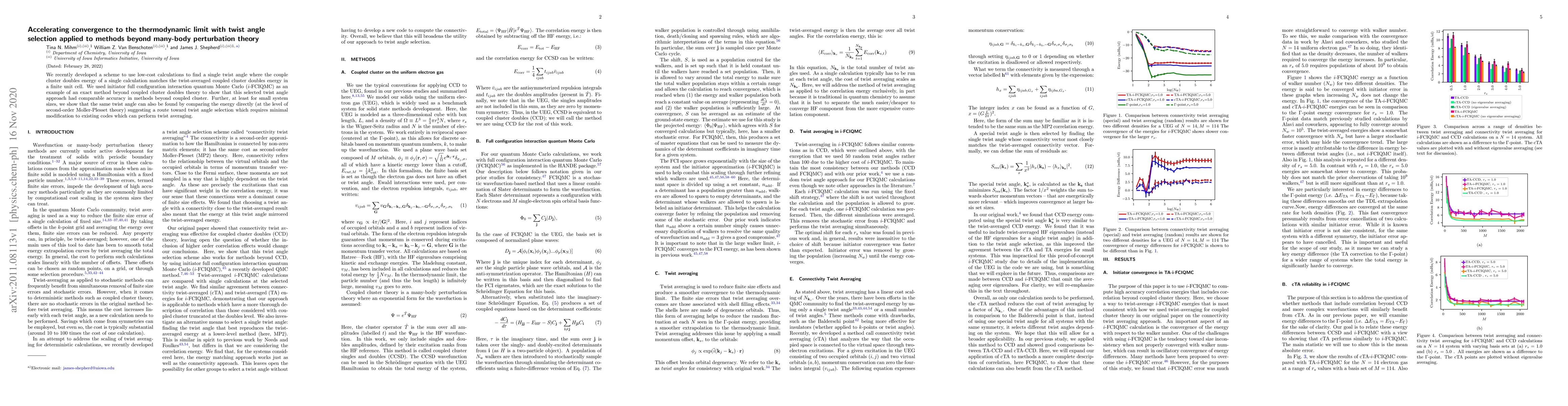Thumbnail for Accelerating convergence to the thermodynamic limit with twist angle
  selection applied to methods beyond many-body perturbation theory