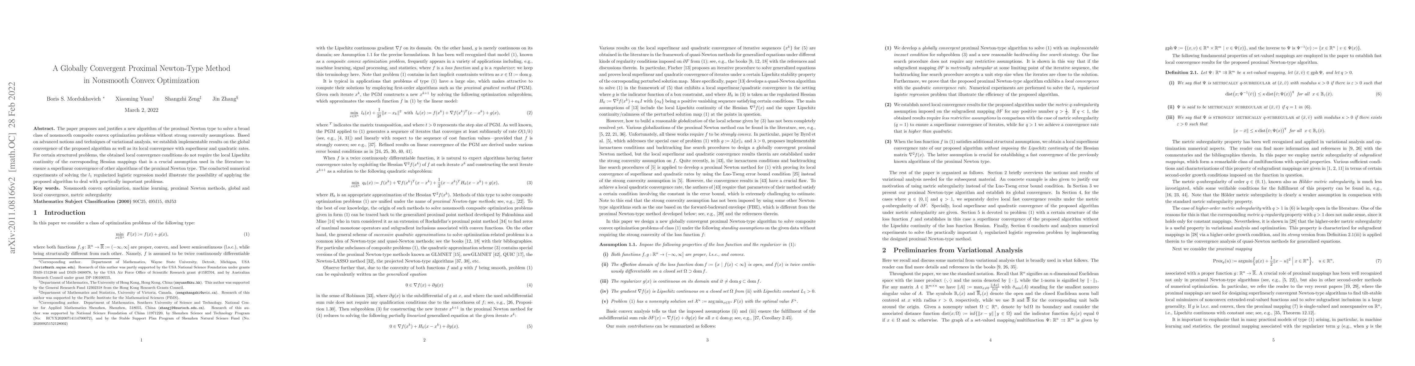 Thumbnail for A Globally Convergent Proximal Newton-Type Method in Nonsmooth Convex
  Optimization