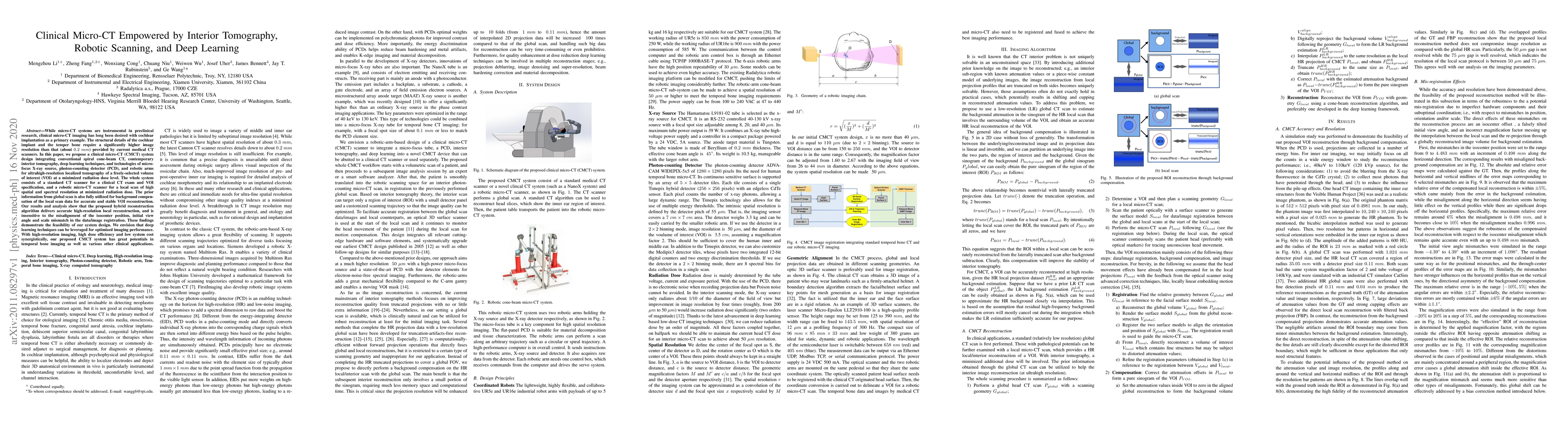 Thumbnail for Clinical Micro-CT Empowered by Interior Tomography, Robotic Scanning,
  and Deep Learning