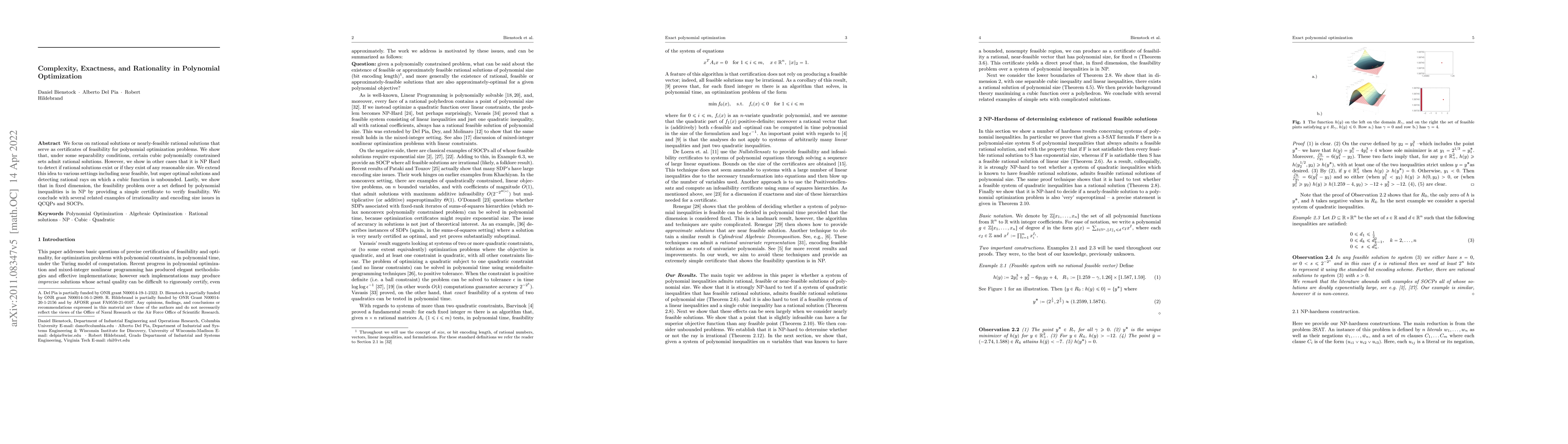 Thumbnail for Complexity, Exactness, and Rationality in Polynomial Optimization